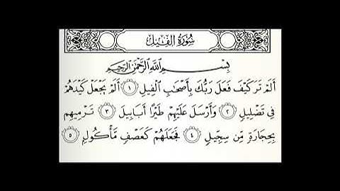 سورة الفيل مكتوبة مكررة 50 مرة القارئ عبدالله الموسى
