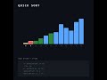 Quick Sort Visualized — Every Swap in Real Time #shorts