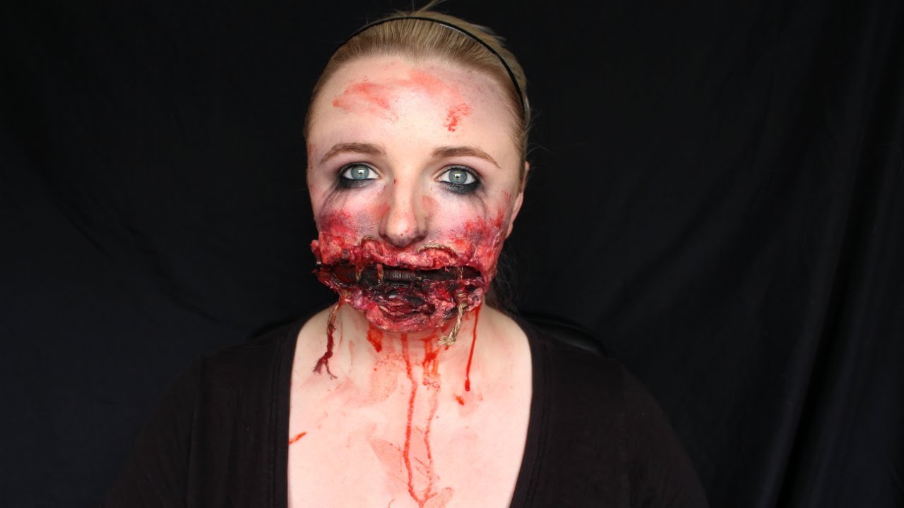 Cut Stitched Up Mouth Halloween Makeup Tutorial 2017 YouTube