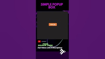 Simple Popup Box #shorts #csseffect #htmltutorial #javascript