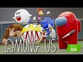 Pacman Sonic and Donkey Kong in Among Us