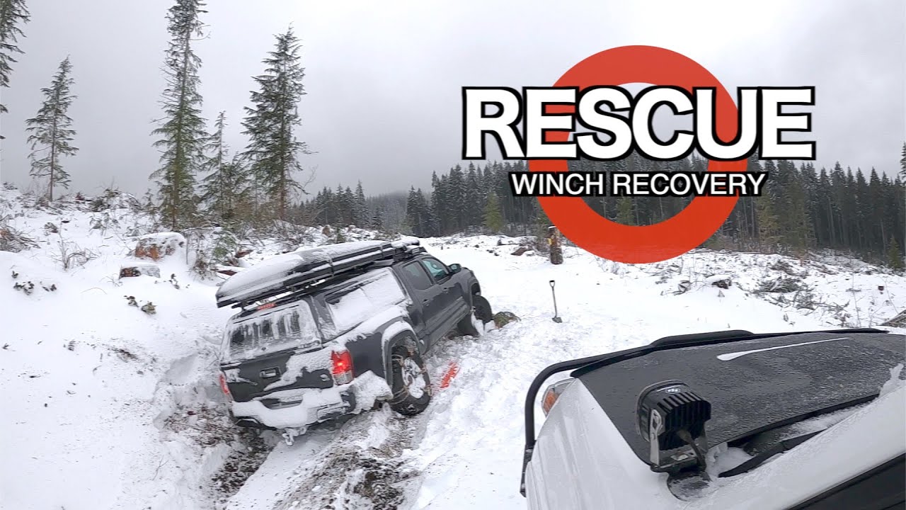 Snow Rescue! 4Runner and Tacoma Overlanding Off-Road Winch Recovery ...