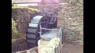 Assembly of electricity generating waterwheel at The Langdale Hotel and Spa, Cumbria designed and manufactured by Smith 