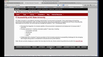 Using the Web Evaluation Tools Bookmarklet to Test for ARIA Landmarks