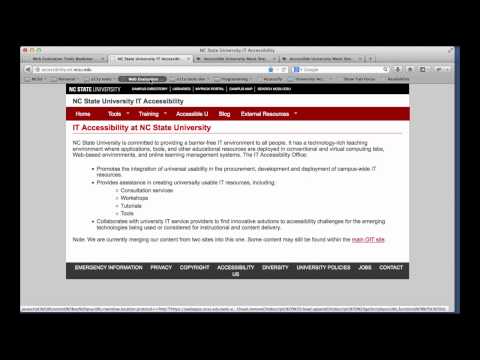 Using the Web Evaluation Tools Bookmarklet to Test for ARIA Landmarks