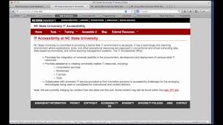 Using the Web Evaluation Tools Bookmarklet to Test for ARIA Landmarks