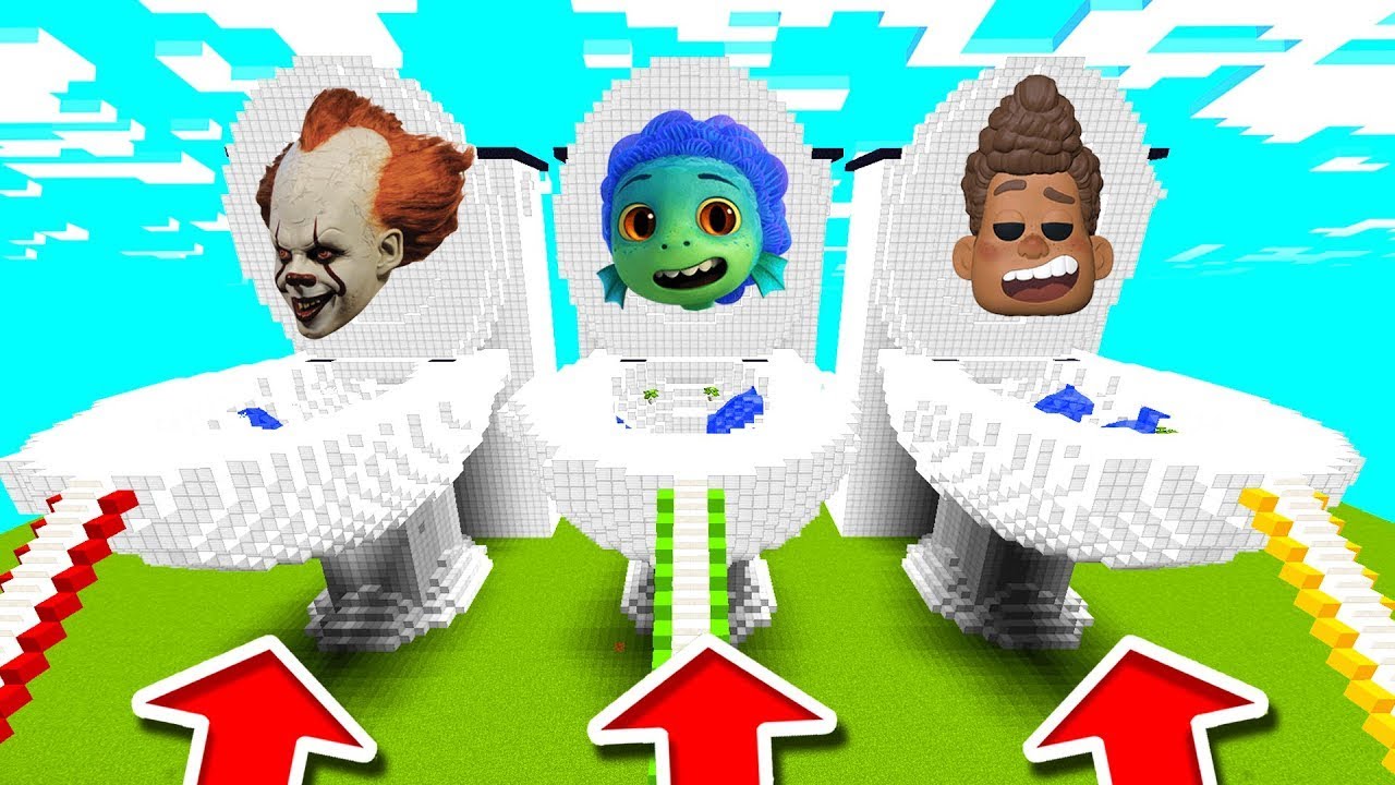 ⁣CHOOSE THE RIGHT TOILET PENNY WISE, LUCA & ALBERT in Minecraft!