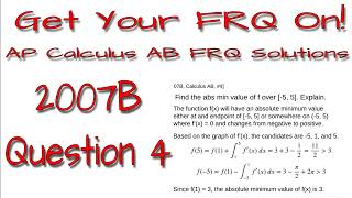 AP Calculus AB - 2007B: #4