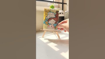 How to make mini easel / DIY Miniature canvas stand #Canva #minicanvas #artandcraft