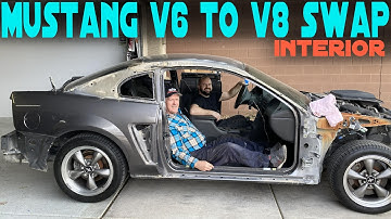 Mustang V6 Engine Swap to 04 Mustang Mach 1 V8 4.6L DOHC - Mustang Interior removal - Part 1