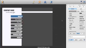 Showcasing a few different web font styles using HTML Egg for Mac