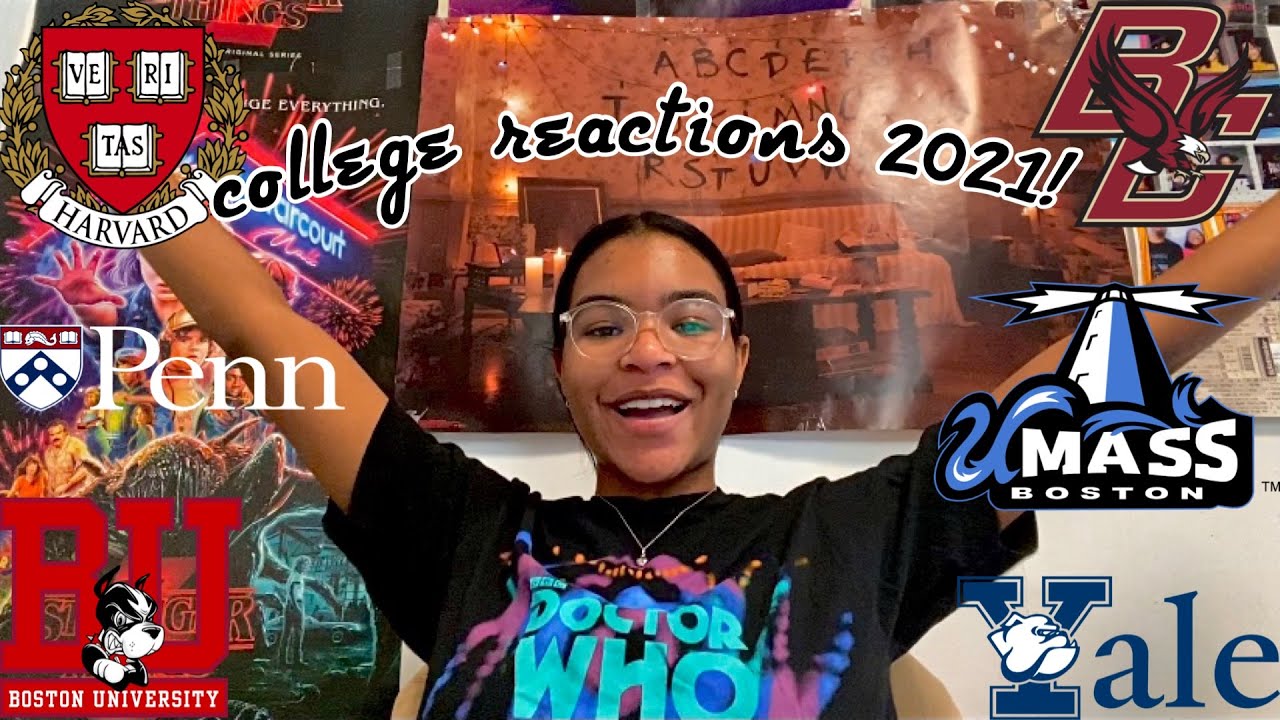 COLLEGE DECISION REACTIONS 2021!!! (harvard, yale, upenn, BU, and more!)