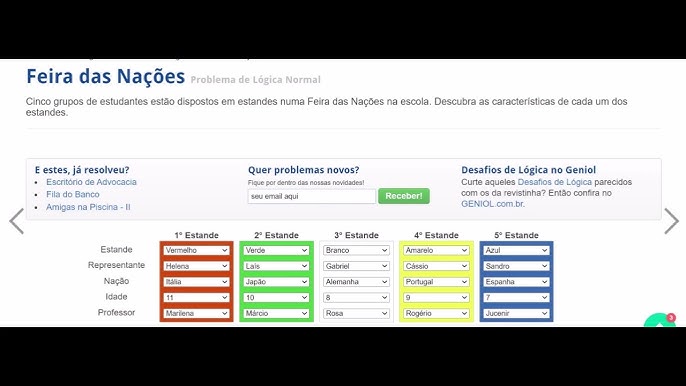 Escritório de Advocacia - Problemas de Lógica - Racha Cuca