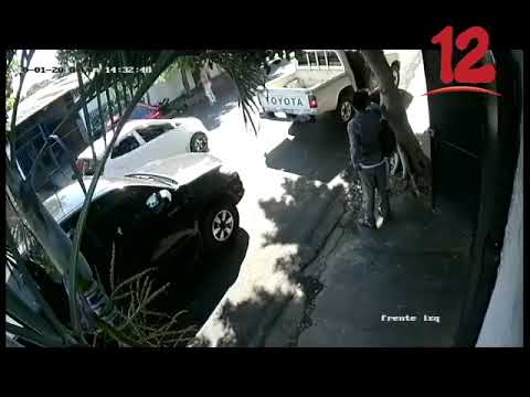 Video de Seguridad captó el momento del secuestro del joven Álvaro Rodolfo Briceño.
