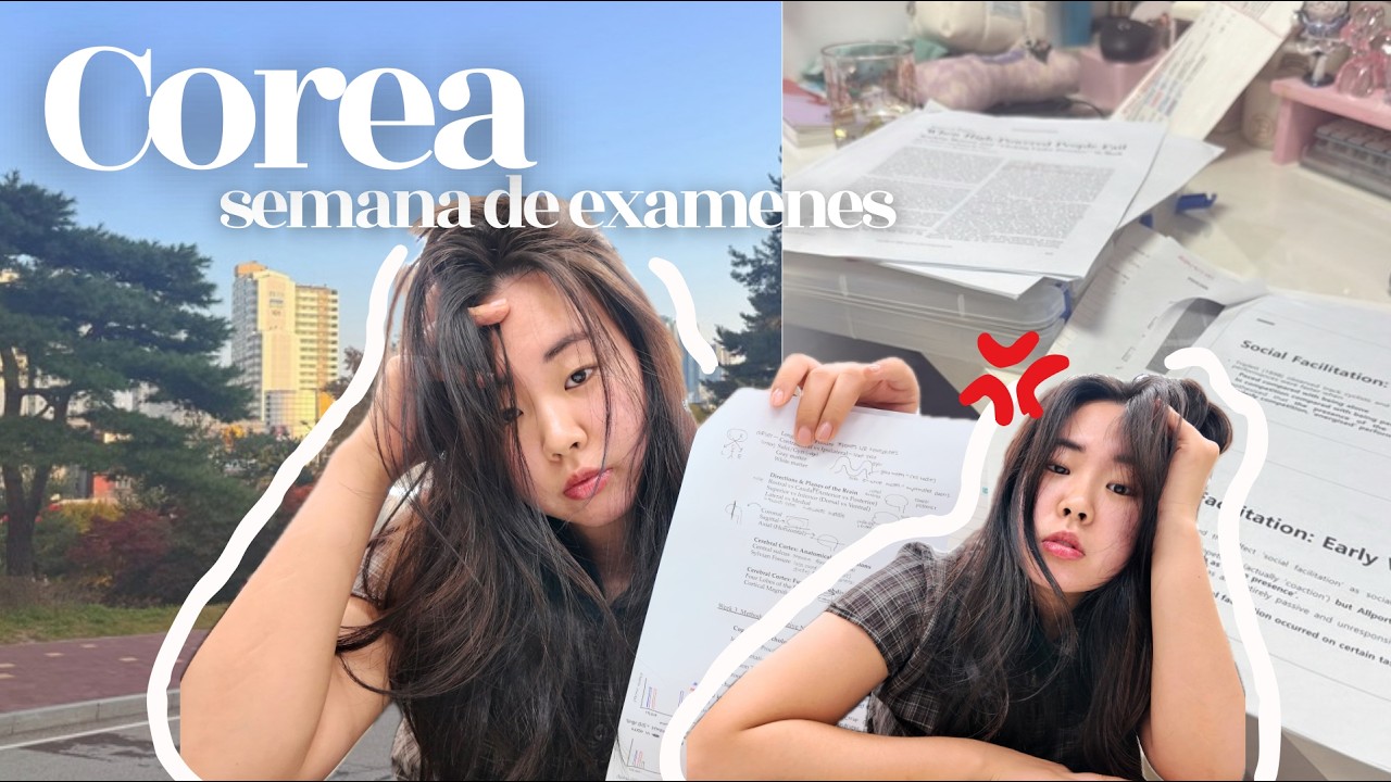 VLOG🎀 REPRUEBO mis examenes?!! 🥹📑: estudiando en COREA, psicologia, senioritis, tips para estudiar 🤓