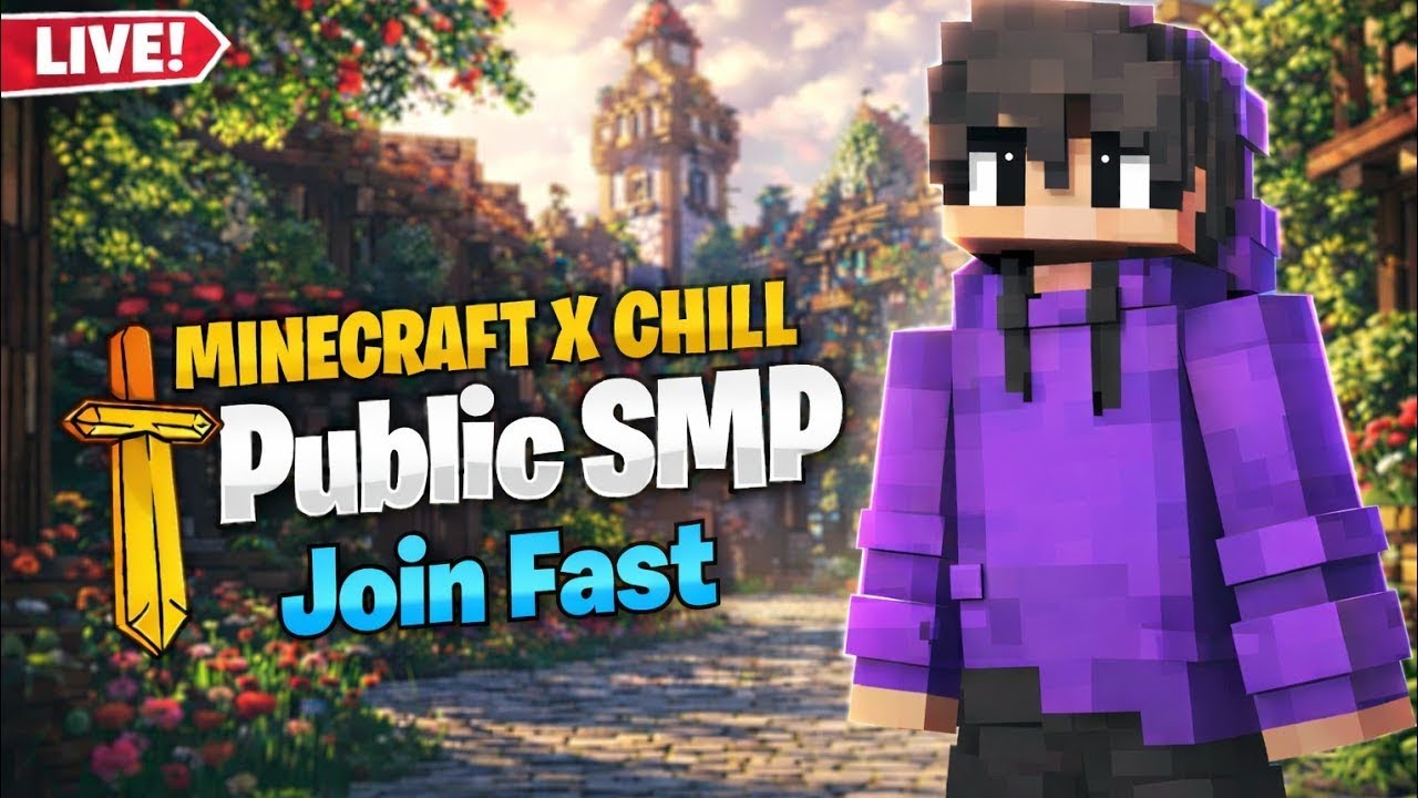 🔴 LIVE Minecraft Public SMP | Java + Bedrock | Free To Join 😱#live #smp ...
