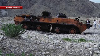 картинка: Тажик тараптын “Головнойго” курал менен кол салган учуру / 07.05.21 / НТС