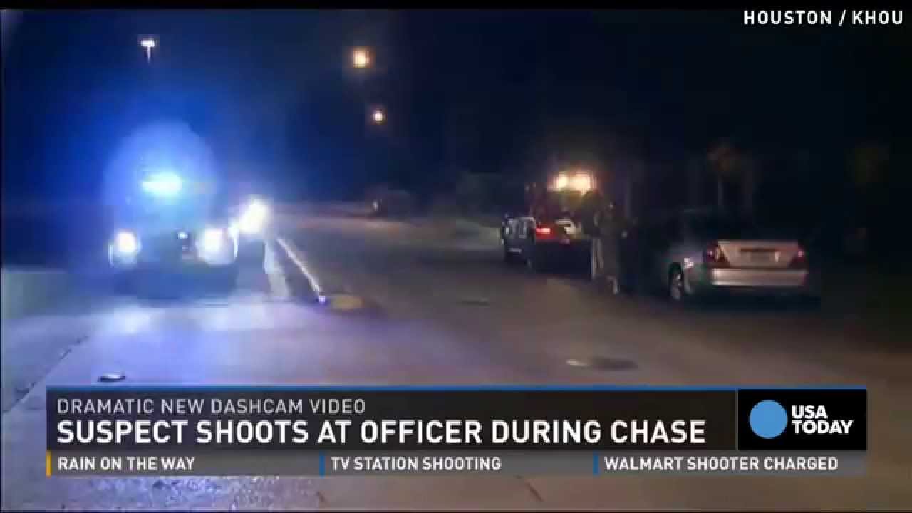 Dashcam video shows suspect shoot at officer