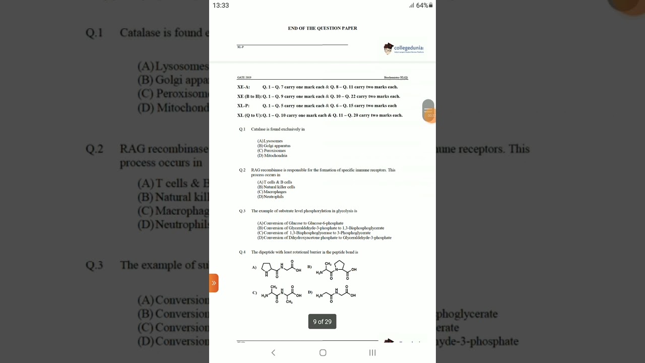 GATE 2018 XL-P QUESTION PAPER 