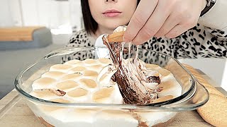 ASMR: Eating Crackers with S'mores Dip | Collab with SongByrd ASMR | No Talking ♡