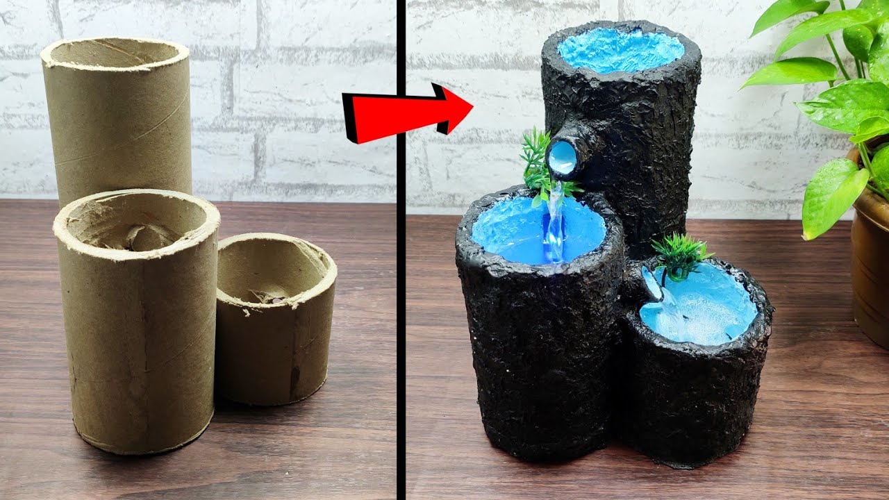 Amazing The Best Homemade Indoor Tabletop Water Fountain Using Waste