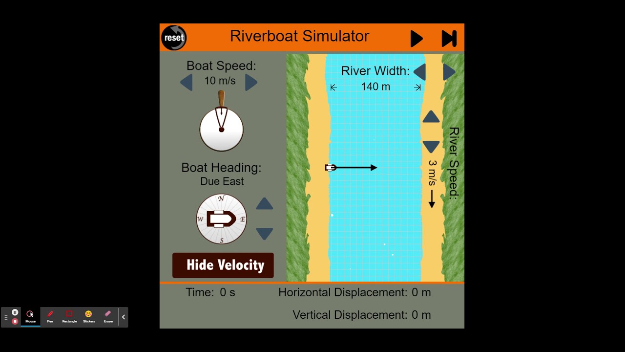 riverboat physics classroom