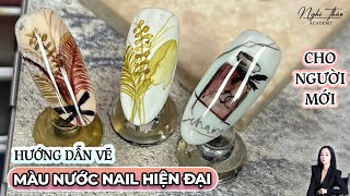 Hướng dẫn vẽ màu nước nail hiện đại cho người mới