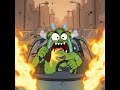 Got Road Rage? This Monster Does! Angry Monster Has Road Rage During Monday Morning Commute.