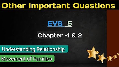 Other Important Questions  // Chapter 1 and 2  // EVS // RBSE