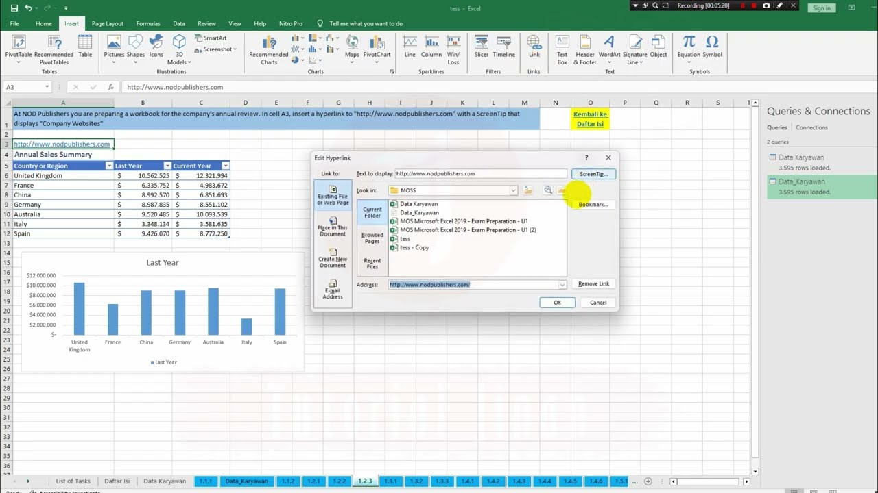 Objective 1 Manage Worksheets and Workbooks Mengelola WorkSheet dan WorkBooks