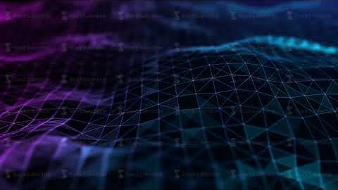 Blue network connection animation concept. Seamless loop technology wave. Blue blockchain technology