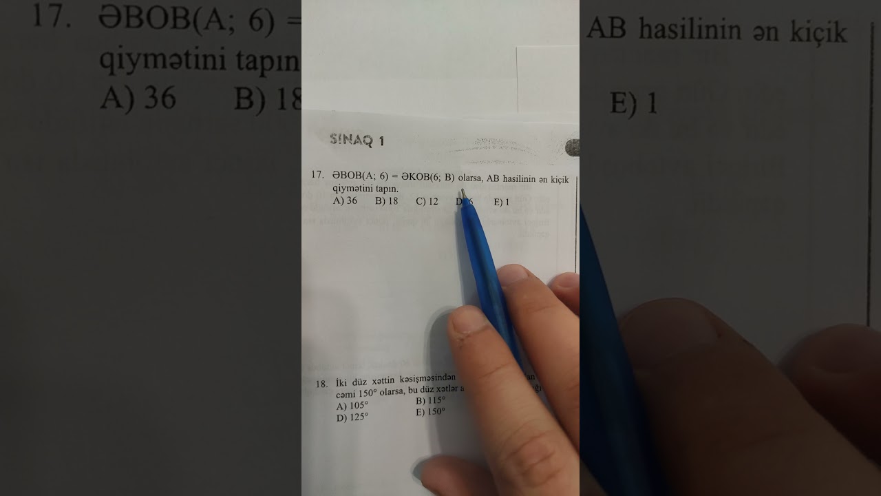 Riyaziyyat Guven Sinaq Blok 1 (17.10.2021)