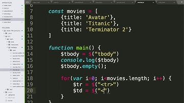 090 Rendering array of movies in a table with jQuery