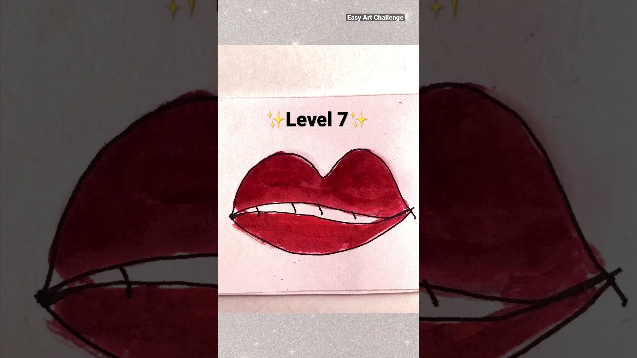 Realistic Glossy Lips Art Drawing Shorts Viral Makeup How To Draw Easy 