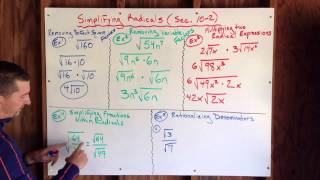 Simplifying Radicals (Section 10-2)