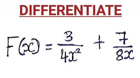 Differential Calculus | How to differentiate a polynomial function