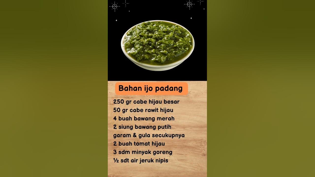 Resep Sambal Ijo Padang Resep Sambal Ijo Padang