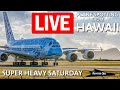 Live two a380 flying honu super heavy saturdays plane spotting in hawaii  phnlhnl