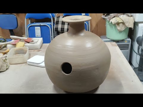 Ceramics] How to make a wudu drum ・Make the upper half with