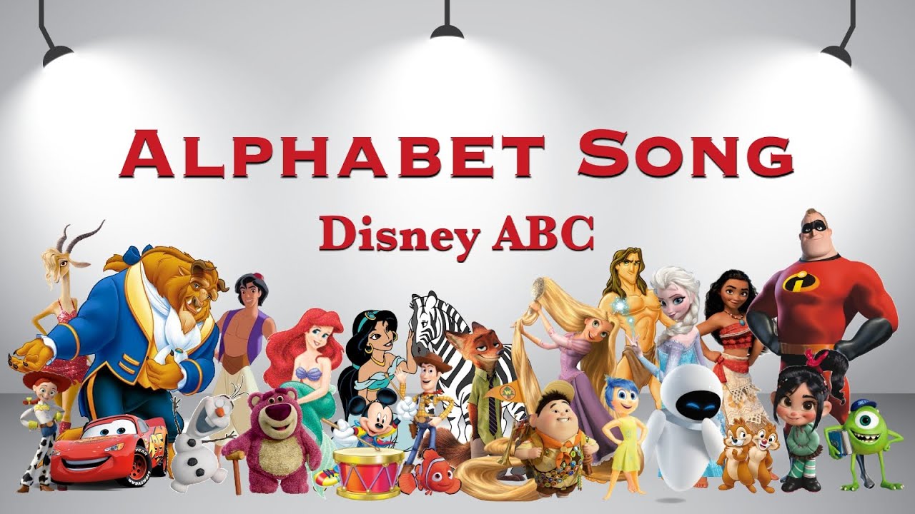 Песни дисней на английском. Disney ABC. Disney Alphabet. ABC Дисней. Алфавит Дисней.