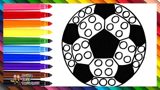 Draw and Color a Soccer Ball POP IT ⚽ Drawings for Kids