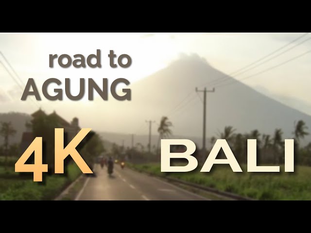 Road to Agung at sunset, Bali in 4K - Visual Relax class=