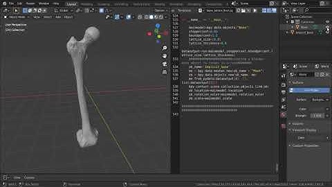 Confining lattice into human femur bone - Patreon Work 8