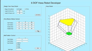 6 DOF Hexa Robot MATLAB GUI Design