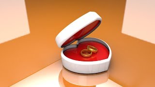 Cinema 4D Tutorial - Heart Case with Gold Rings in Cinema 4D Urdu & Hindi by Malik Maan Haider