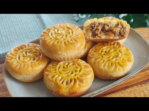 不用模具做月饼,蛋月烧真好吃|You can make Mooncakes without mold,Easy and Delicious.