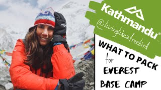 WHAT TO PACK FOR EVEREST BASE CAMP // with Kathmandu