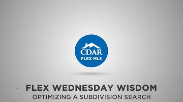 CDAR FLEX Wednesday Wisdom - Optimizing a Subdivision Search