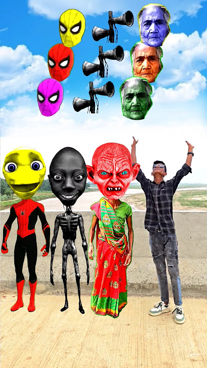 Dancing Old Dadi, Siren , Spider-Man & Me Correct Head Matching Funny Vfx Magic #shorts #funny #vfx
