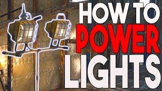 Fallout 4 - How To Connect Power To Lights - Base Building Guide